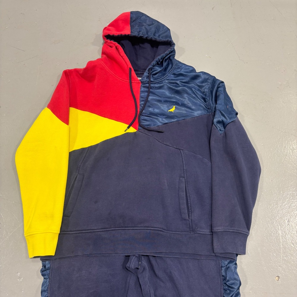 Staple Pigeon Jeff Staple Colorblock Tracksuit Set Hoodie & Joggers Navy XL